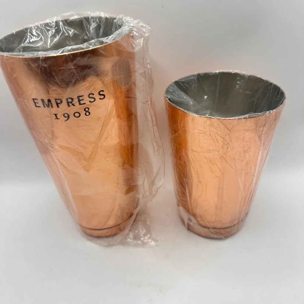 Empress 1908 Gin Koriko Copper Weighted Boston Cocktail Shaker Set 2 Piece